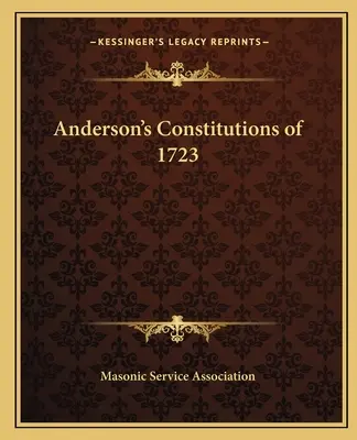 Anderson 1723-as alkotmányai - Anderson's Constitutions of 1723