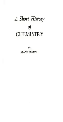 Stručné dějiny chemie - A Short History of Chemistry