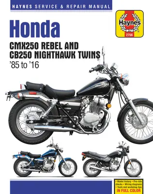 Honda Cmx250 Rebel és Cb250 Nighthawk, 1985-2016 Haynes javítási kézikönyv - Honda Cmx250 Rebel and Cb250 Nighthawk, 1985-2016 Haynes Repair Manual