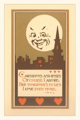 Vintage Journal Leering Hold és a szerelem vers - Vintage Journal Leering Moon and Love Poem