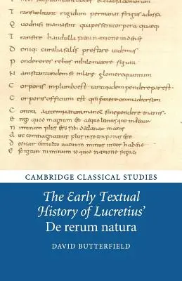 Lucretius de Rerum Natura című művének korai szövegtörténete - The Early Textual History of Lucretius' de Rerum Natura