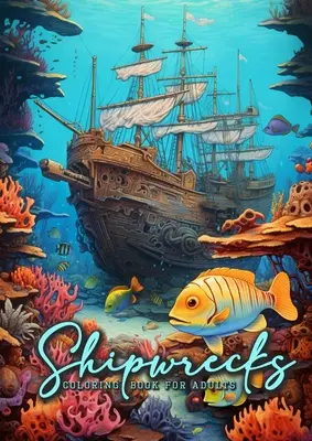 Hajóroncsok színezőkönyv felnőtteknek: Tengeri élet színezőkönyv felnőttek Szürkeskála Tengeri élet színezőkönyv felnőttek - Shipwrecks Coloring Book for Adults: Ocean Coloring Book Adults Grayscale Sea Life Coloring Book Adults