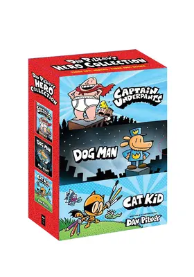 Dav Pilkey's Hero Collection (Captain Underpants #1, Dog Man #1, Cat Kid Comic Club #1)