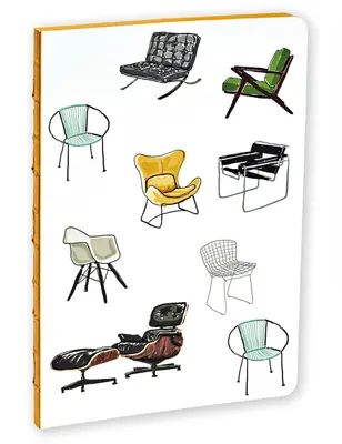 Középkori modern székek A5-ös jegyzetfüzet - Mid-Century Modern Chairs A5 Notebook