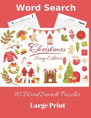 Word Search: Karácsonyi dal kiadás 80 szókereső rejtvények nagy nyomtatásban - Word Search: Christmas Song Edition 80 Word Search Puzzles Large Print