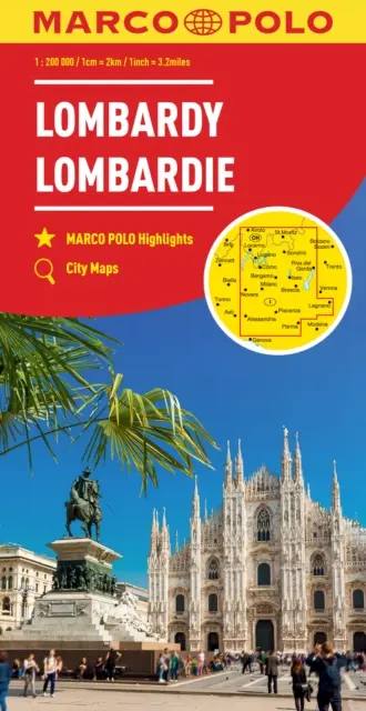 Lombardia Marco Polo térkép (Észak-olasz tavak) - Lombardy Marco Polo Map (North Italian Lakes)