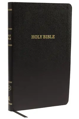 KJV, Vékonyvonalas referencia Biblia, Bőrmintás, Fekete, Vörös betűs kiadás - KJV, Thinline Reference Bible, Leather-Look, Black, Red Letter Edition