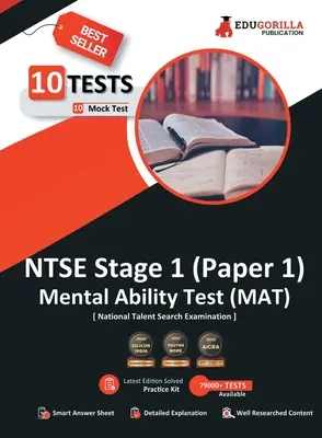 NTSE Stage 1 Paper 1: MAT (Mental Ability Test) Book National Talent Search Exam 10 teljes hosszúságú próbateszt (1000+ megoldott kérdés) Free Acc - NTSE Stage 1 Paper 1: MAT (Mental Ability Test) Book National Talent Search Exam 10 Full-length Mock Tests (1000+ Solved Questions) Free Acc