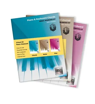 3 könyvből álló zenei munkakészlet zongorához és billentyűzethez - 3-Book Music Working Kit for Piano & Keyboard