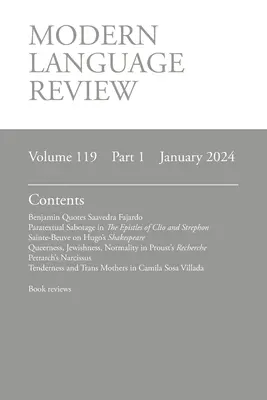 Modern Language Review (119.1) január 2024 - Modern Language Review (119.1) January 2024