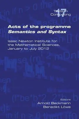 A Progamme Szematika és szintaxis aktái - Acts of the Progamme Sematics and Syntax