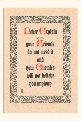 Vintage Journal Soha ne magyarázza - Vintage Journal Never Explain