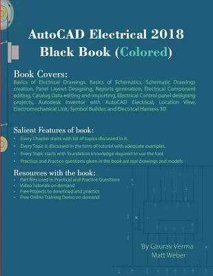 AutoCAD Electrical 2018 fekete könyv (színes) - AutoCAD Electrical 2018 Black Book (Colored)