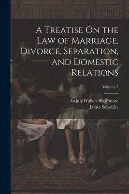 Értekezés a házasság, a válás, a különválás és a belföldi kapcsolatok jogáról; 3. kötet - A Treatise On the Law of Marriage, Divorce, Separation, and Domestic Relations; Volume 3