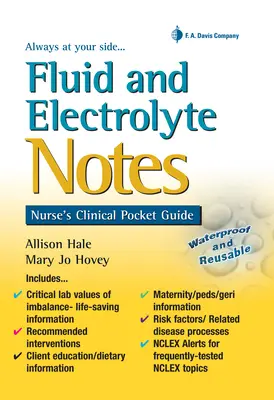 Folyadék- és elektrolitjegyzetek: Nővér klinikai zsebkönyv - Fluid and Electrolyte Notes: Nurse's Clinical Pocket Guide