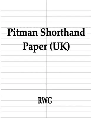 Pitman gyorsíró papír (UK): 50 oldal 8,5 X 11 - Pitman Shorthand Paper (UK): 50 Pages 8.5 X 11