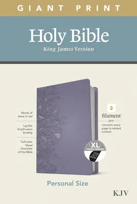 KJV Personal Size Giant Print Bible, Filament Enabled Edition (Leatherlike, Peony Lavender, Indexelt) - KJV Personal Size Giant Print Bible, Filament Enabled Edition (Leatherlike, Peony Lavender, Indexed)