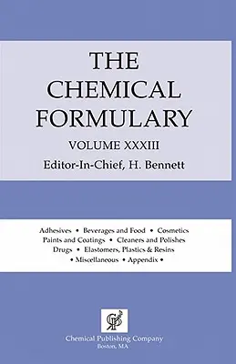 Kémiai receptkönyv 33. kötet - Chemical Formulary Volume 33