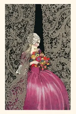 Vintage Journal francia udvari hölgy a csipke függönnyel - Vintage Journal French Lady of the Court with Lace Curtain