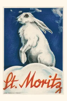 Vintage Journal Nyúl a hóban, St. Moritz - Vintage Journal Rabbit in Snow, St. Moritz