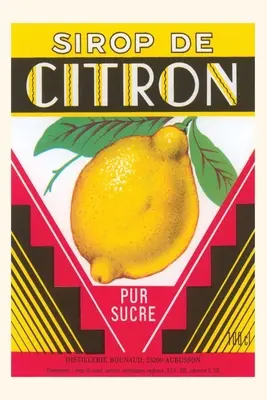 Vintage Journal citrom szirup címke - Vintage Journal Lemon Syrup Label
