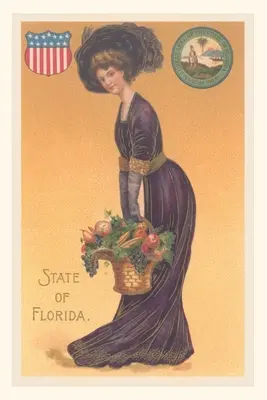Vintage Journal Nő öltözött, mint a Florida állam - Vintage Journal Woman Dressed as the State of Florida