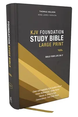 Kjv, Alapvető Tanulmányi Biblia, Nagyméretű nyomtatás, Keményfedeles, Vörös betűs, hüvelykujj indexelt, Comfort Print: Szent Biblia, King James Version - Kjv, Foundation Study Bible, Large Print, Hardcover, Red Letter, Thumb Indexed, Comfort Print: Holy Bible, King James Version