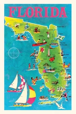 Vintage Journal térkép Florida - Vintage Journal Map of Florida