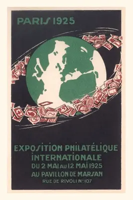 Vintage Journal Párizsi bélyegkiállítás plakátja - Vintage Journal Paris Stamp Expo Poster