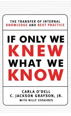 Ha tudnánk, amit tudunk: A belső tudás és a legjobb gyakorlatok átadása - If Only We Knew What We Know: The Transfer of Internal Knowledge and Best Practice