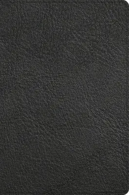 CSB Giant Print Reference Bible, Fekete valódi bőr, indexelt, indexált - CSB Giant Print Reference Bible, Black Genuine Leather, Indexed
