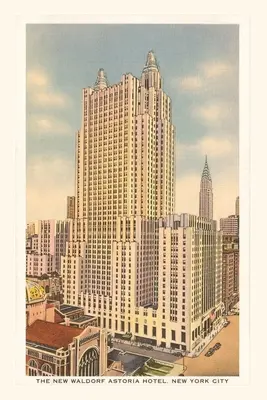 Vintage Journal Waldorf Astoria Hotel, New York City, New York City - Vintage Journal Waldorf Astoria Hotel, New York City