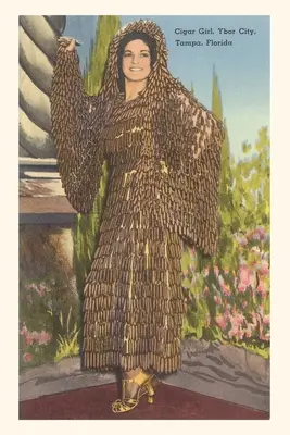 Vintage Journal Szivar lány, Ybor City, Florida - Vintage Journal Cigar Girl, Ybor City, Florida