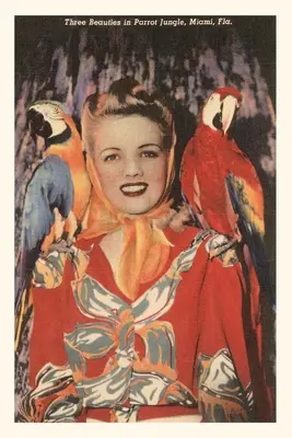 Vintage Journal Nő arák, Florida - Vintage Journal Woman with Macaws, Florida