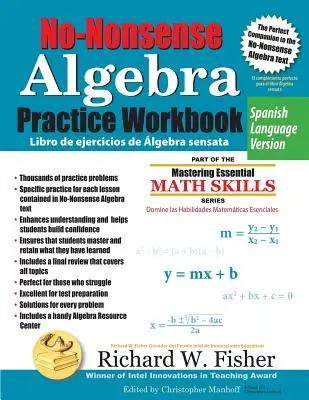 No-Nonsense Algebra Practice Workbook, spanyol nyelvű változat - No-Nonsense Algebra Practice Workbook, Spanish Language Version