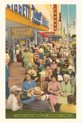 Vintage Journal járdán padok, St. Petersburg, Florida - Vintage Journal Sidewalk Benches, St. Petersburg, Florida