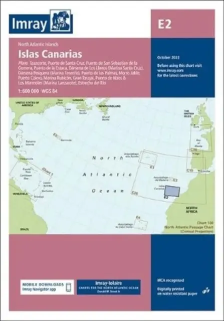 Imray E2 térkép - Islas Canarias-szigetek - Imray Chart E2 - Islas Canarias