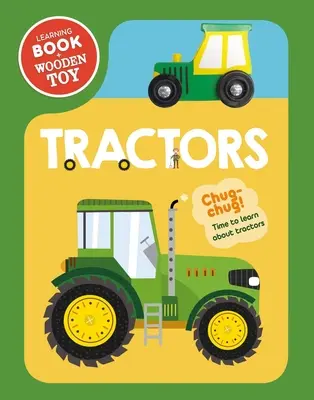 Traktorok: Fából készült játék és táblás könyvkészlet - Tractors: Wooden Toy & Board Book Set