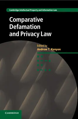 Összehasonlító rágalmazási és adatvédelmi jog - Comparative Defamation and Privacy Law