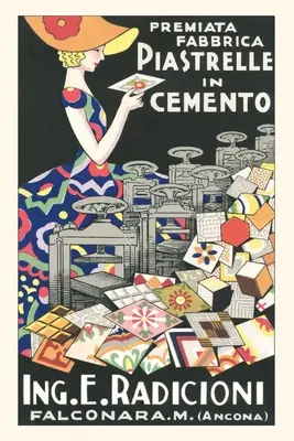 Vintage Journal Nő kalapban, cementlapokkal - Vintage Journal Woman in Hat with Cement Tiles