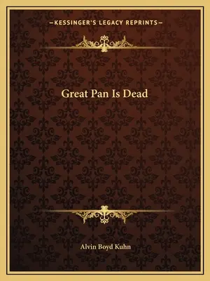 Nagy Pán meghalt - Great Pan Is Dead