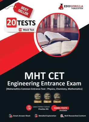 MHT CET mérnöki vizsga 2023 - Matematika, fizika és kémia (PCM csoport) - 20 próbateszt (1500 megoldott kérdés) ingyenes hozzáféréssel az online teszthez - MHT CET Engineering Exam 2023 - Mathematics, Physics and Chemistry (PCM Group) - 20 Mock Tests (1500 Solved Questions) with Free Access To Online Test