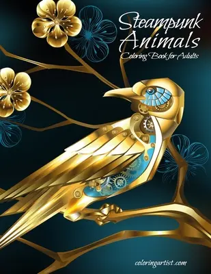 Steampunková zvířata Omalovánky pro dospělé - Steampunk Animals Coloring Book for Adults