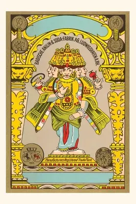 Vintage napló többarcú keleti Isten - Vintage Journal Multi-Faced Oriental God