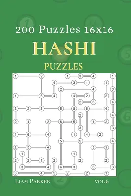Hashi-rejtvények - 200 rejtvény 16x16 vol.6 - Hashi Puzzles - 200 Puzzles 16x16 vol.6