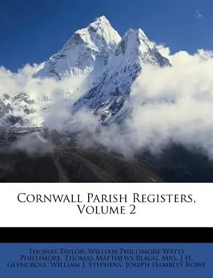 Cornwall Parish Registers, 2. kötet - Cornwall Parish Registers, Volume 2