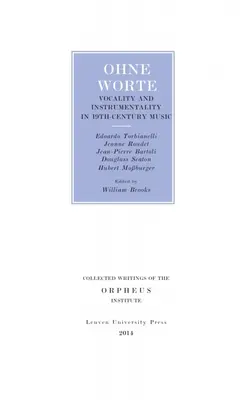 Ohne Worte: Vokalitás és instrumentalitás a 19. századi zenében - Ohne Worte: Vocality and Instrumentality in 19th-Century Music