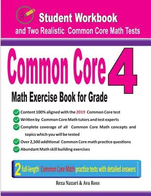 Common Core Math Exercise Book for Grade 4: Student Workbook and Two Realistic Common Core Math Tests (Közös magvas matematikai feladatgyűjtemény 4. osztály számára) - Common Core Math Exercise Book for Grade 4: Student Workbook and Two Realistic Common Core Math Tests