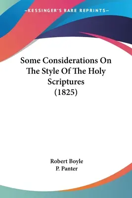 Néhány megfontolás a Szentírás stílusáról (1825) - Some Considerations On The Style Of The Holy Scriptures (1825)