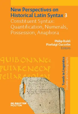 Alkotmányos szintaktika: Kvantifikáció, számnevek, birtoklás, anafora - Constituent Syntax: Quantification, Numerals, Possession, Anaphora